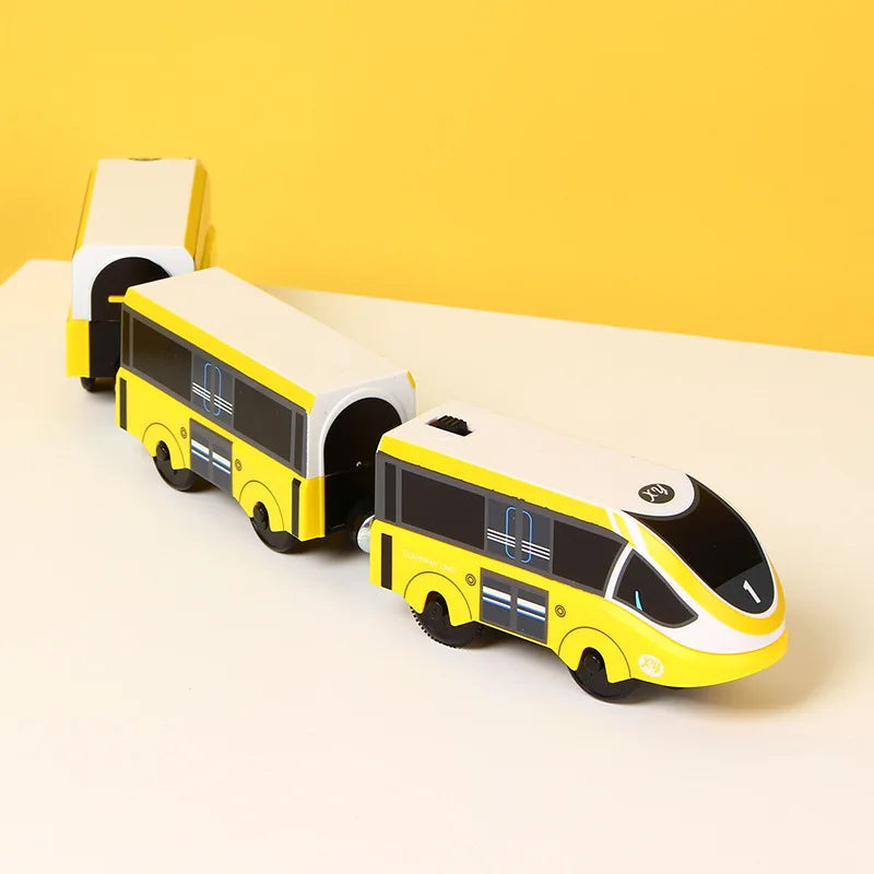 Electric Train Toy Set - Fits Standard Wooden Tracks & Railway Systems