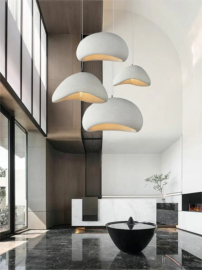 Nordic Wabi Sabi Pendant Lamp: Modern LED Chandelier for Dining & Living Spaces