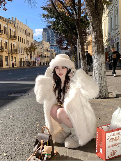 Luxury Fluffy Faux Fox Fur Jacket – Casual & Cozy