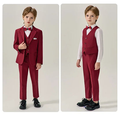 Boys’ Stylish Formal Wear – Green Blazer Set for Special Occasions