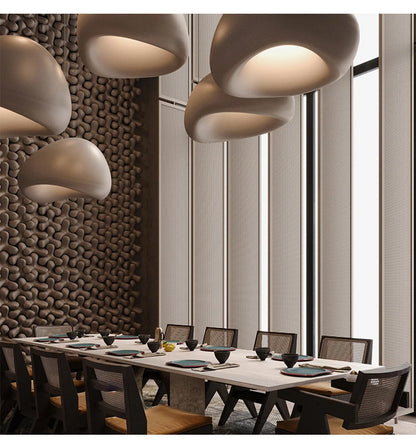 Nordic Wabi Sabi Pendant Lamp: Modern LED Chandelier for Dining & Living Spaces