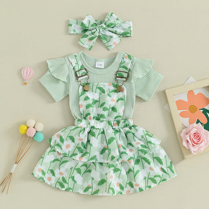 Sweet Baby Girl Summer Clothing Set 3Pcs