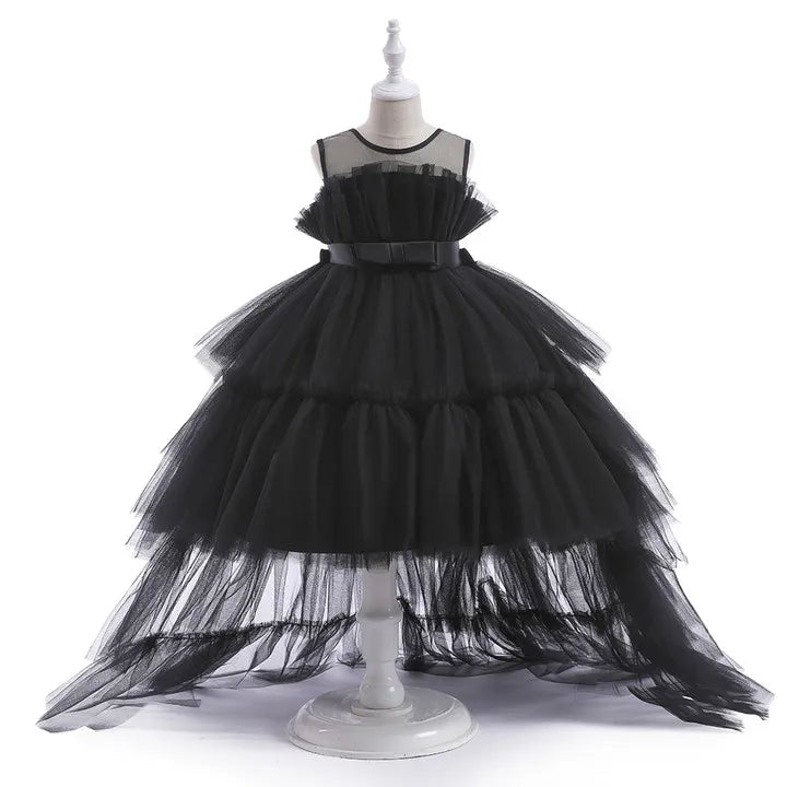 Elegant Red Tulle Dress for Girls – First Communion & Birthday