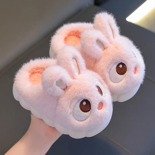Warm Fluffy Rabbit Slippers for Boys & Girls