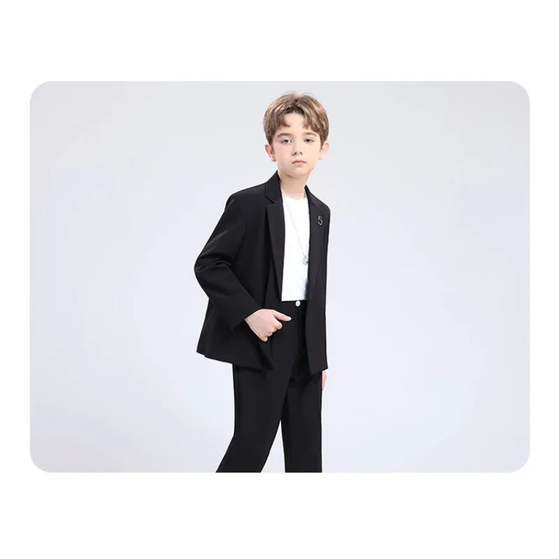 Classic Boys’ Suit – Wedding & Party Blazer Set for Kids 4–12Y