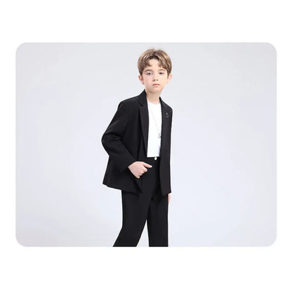 Classic Boys’ Suit – Wedding & Party Blazer Set for Kids 4–12Y
