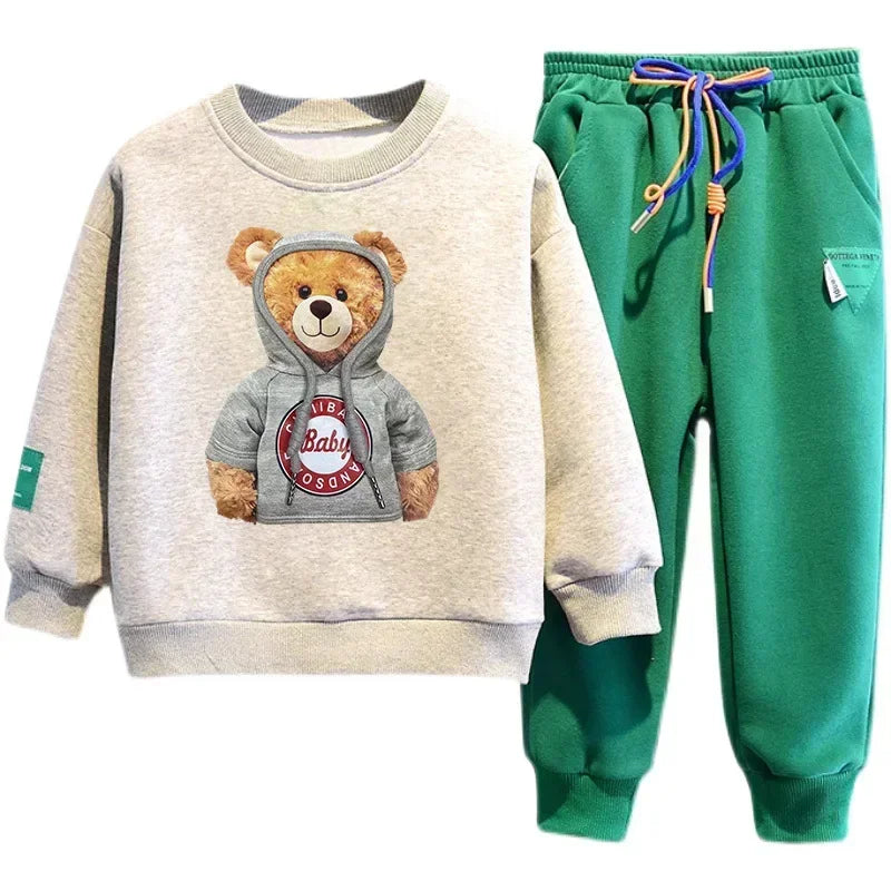 Cartoon Bear Tracksuit: Cozy & Cute for Kids