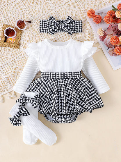 Sweet Baby Girl Fall Outfit 2Pcs Set