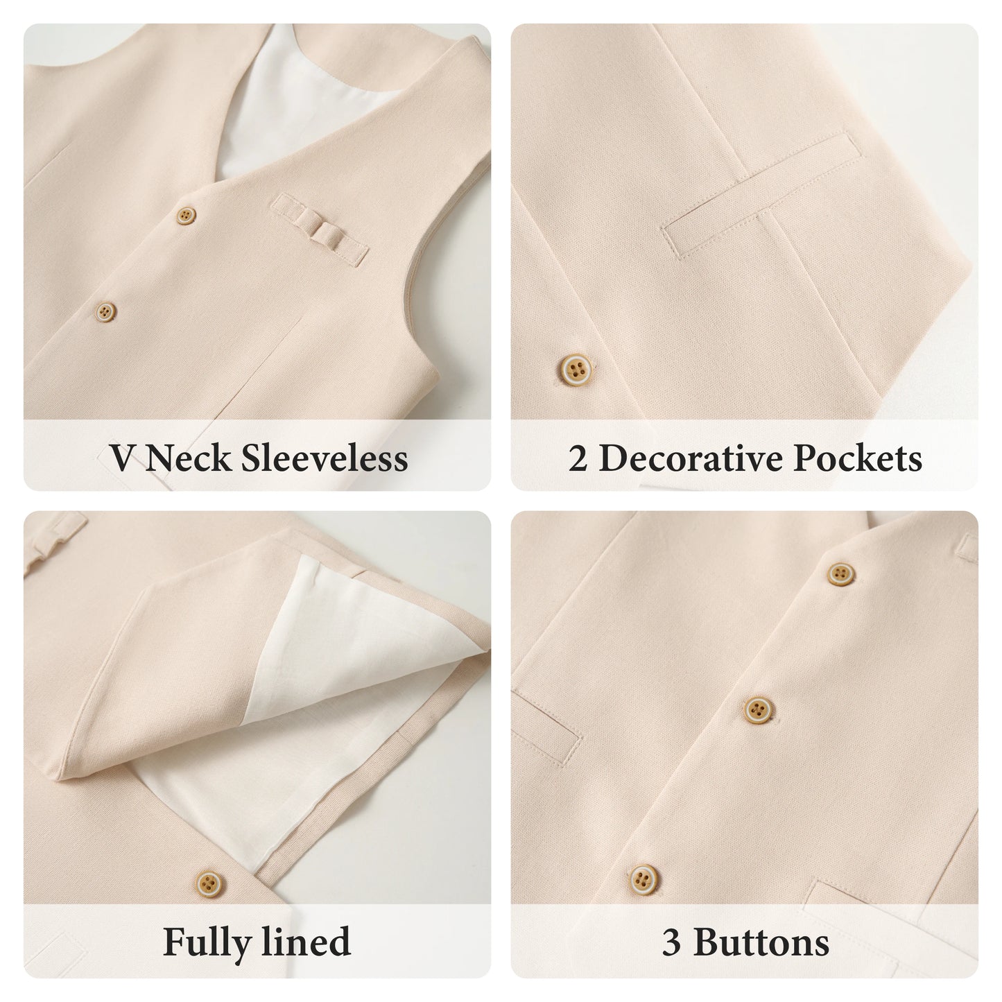 Children’s 4-Piece Linen Suit – Perfect for Weddings & Parties