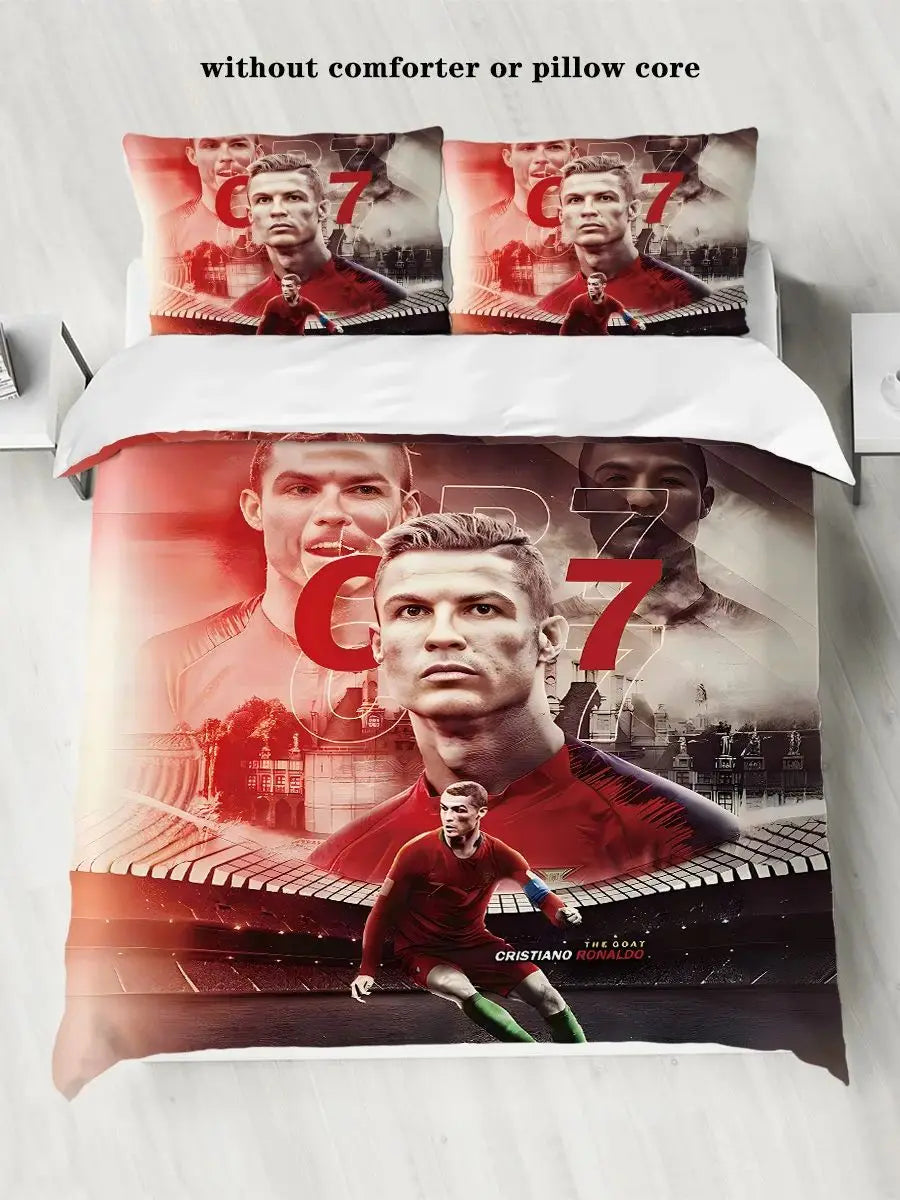 Soccer Star Bedding Set: Stylish Duvet & Pillowcases for Bedroom