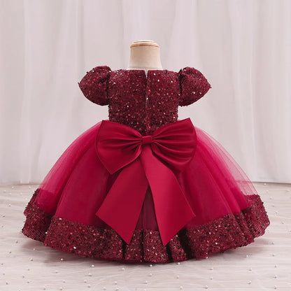 Toddler Princess Dress – Short Sleeve, Sparkly & Fluffy