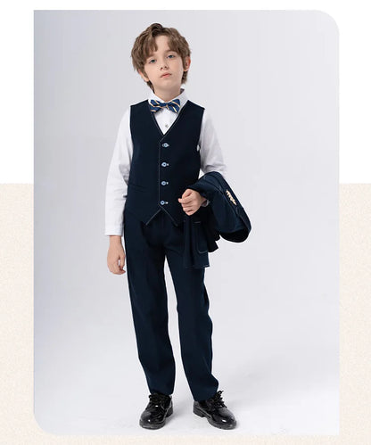 Boys’ Formal Suit Set – Spring/Summer Wedding Outfit (Ages 1–14)