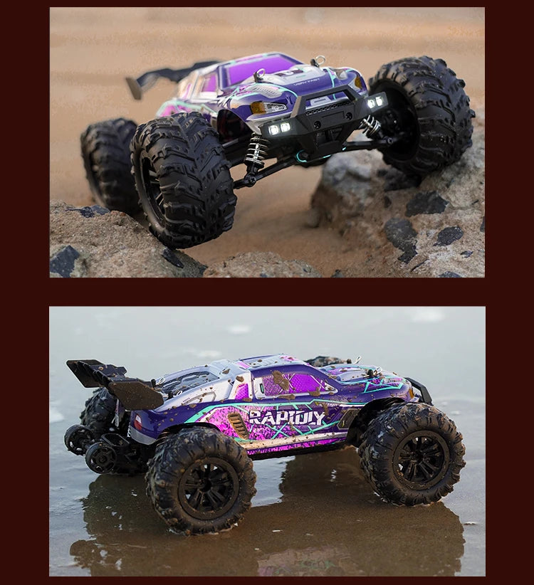 1:16 RC Off-Road Car – High-Speed 4WD Monster Truck with LED Lights