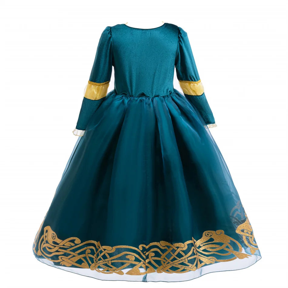 Girls’ Princess Cosplay Dress – Long Sleeve Halloween & Stage Outfit