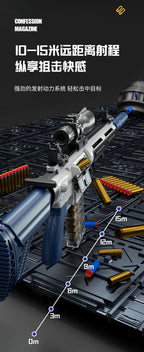 Ultra Shoppings M416 shell-throwing soft bullet AWM sniper gun with jump shell case, toy gun for DIY assembly and soft bullet play
