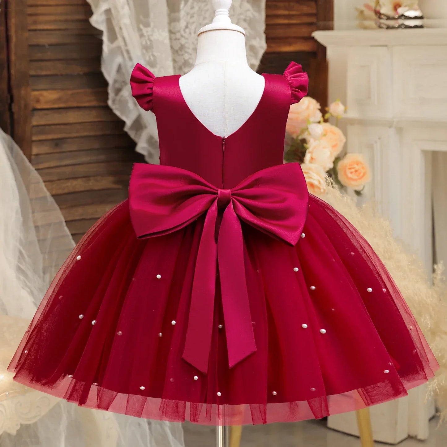 Elegant Kids Dress with Big Bow – Special Occasions