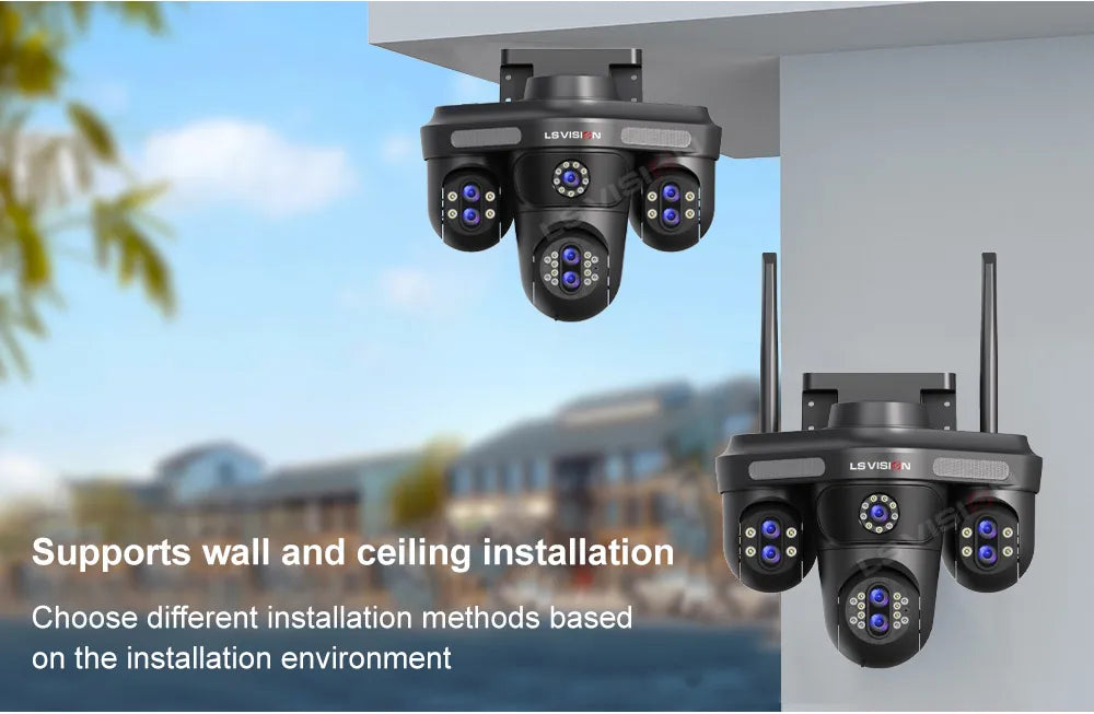 3/4 Screen WiFi PTZ Camera | 10X Zoom | AI Auto Tracking | Outdoor IP66 CCTV