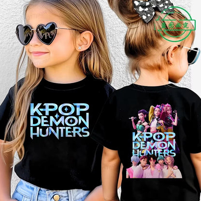 Saja Kpop Demon Hunters Boys Tee – Summer Cartoon Cotton Shirt