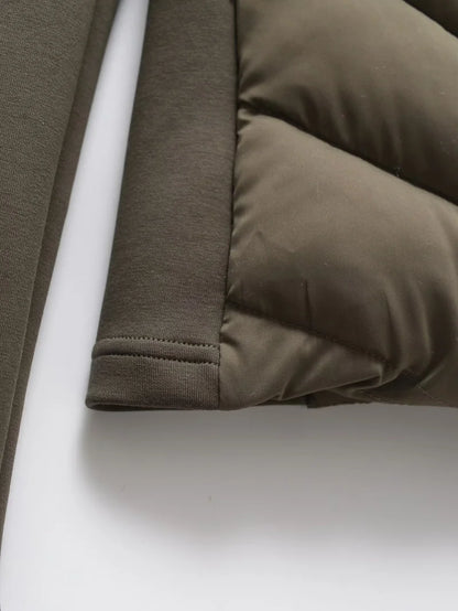 Stylish Warmth: Hooded Patchwork Cotton Jacket