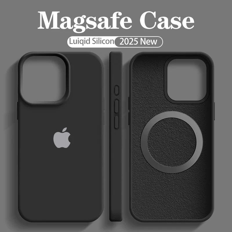 Original MagSafe Magnetic Liquid Silicone Soft Case for Apple - Premium Protection & Seamless Charging