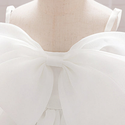 Baby Girl Baptism Dress – 1st Birthday Pink Gown