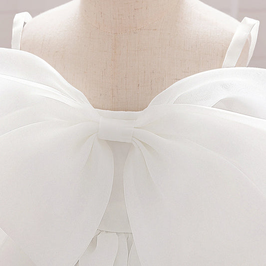 Baby Girl Baptism Dress – 1st Birthday Pink Gown