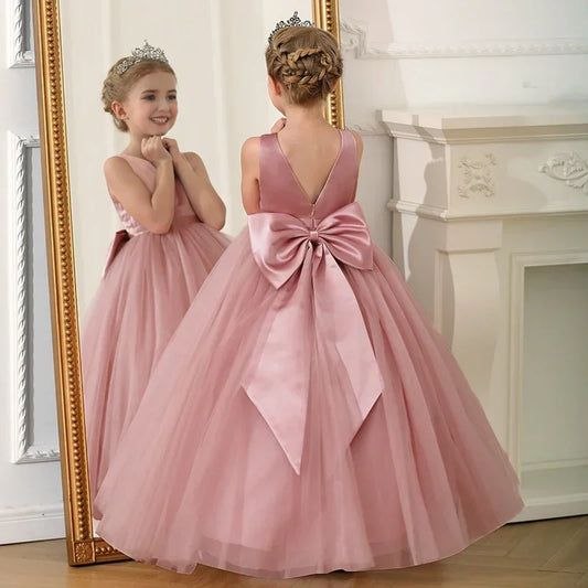 Elegant Girls Long Prom & Party Dress (5–14Y)