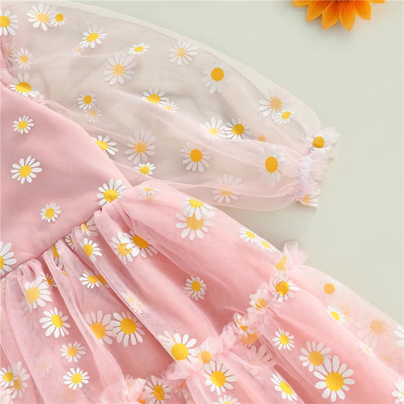 Baby Girl Long Sleeve Daisy Princess Dress