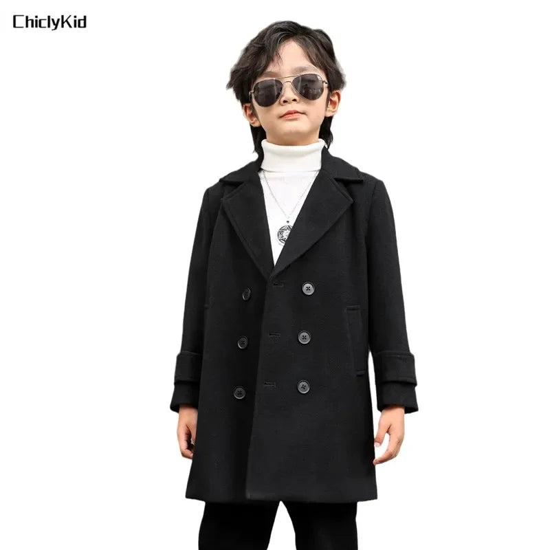Fall & Winter Boys Jacket – Velvet Wool Outerwear