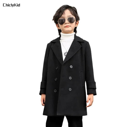 Fall & Winter Boys Jacket – Velvet Wool Outerwear