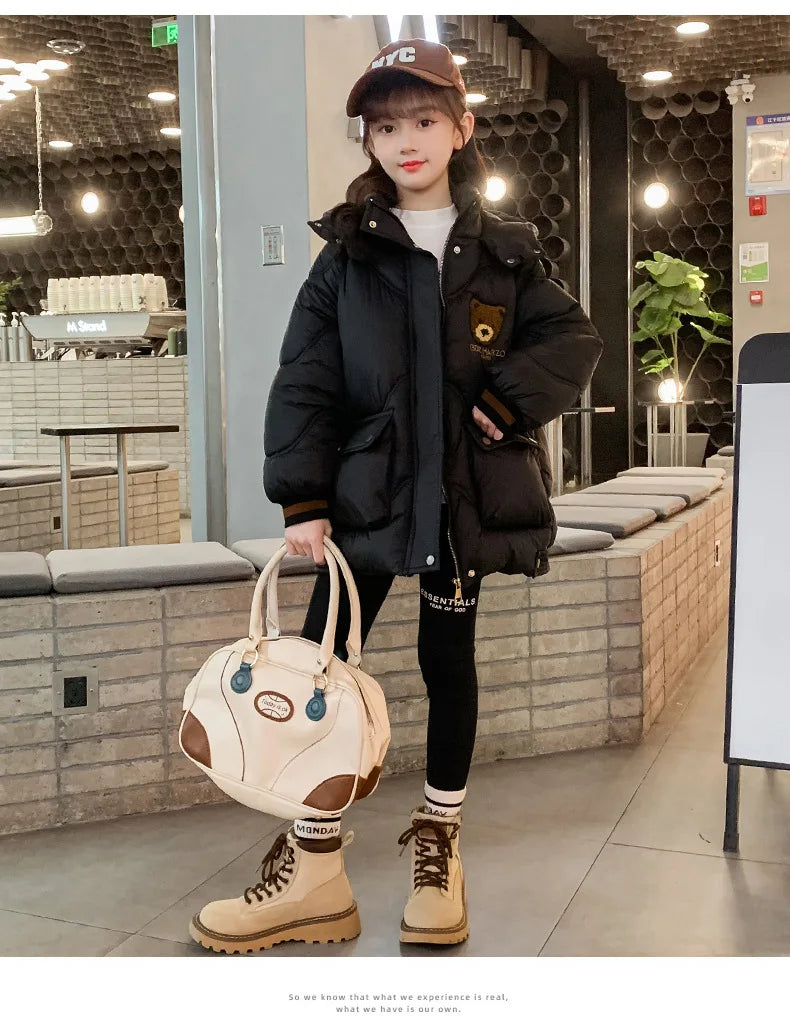 Girls’ Zipper Parka – Warm & Stylish Outerwear