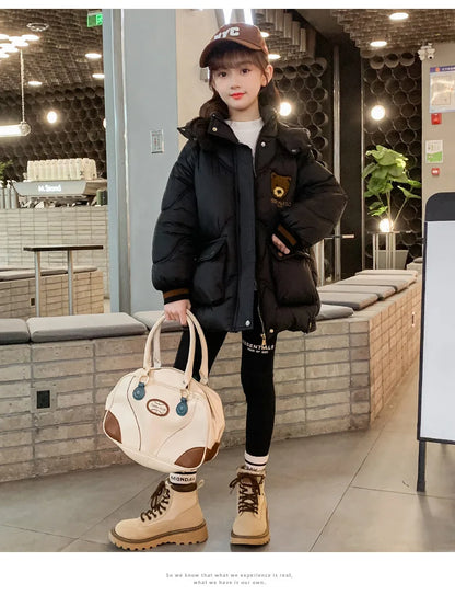 Girls’ Zipper Parka – Warm & Stylish Outerwear