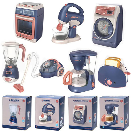 Pretend Kitchen Play Set – Electric Vacuum, Juicer, Washing Machine & More for Kids!