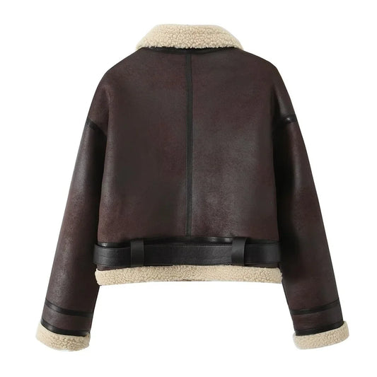 2025 Cozy Luxe: Double-Sided Fleece Lapel Jacket