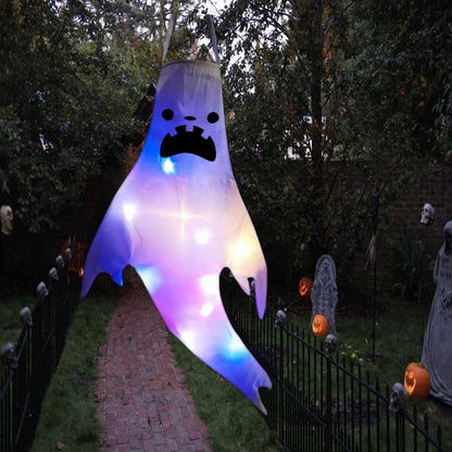 Glowing LED Ghost: Spooky Hanging Lamp for Halloween 2024