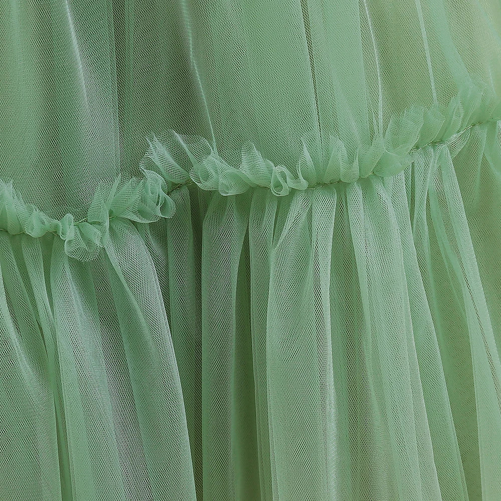 Girls Party Dress – White Tulle Wedding Gown