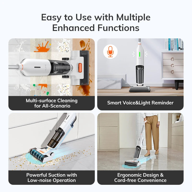 W90 Cordless Wet-Dry Smart Mop: Powerful Cleaning Made Easy