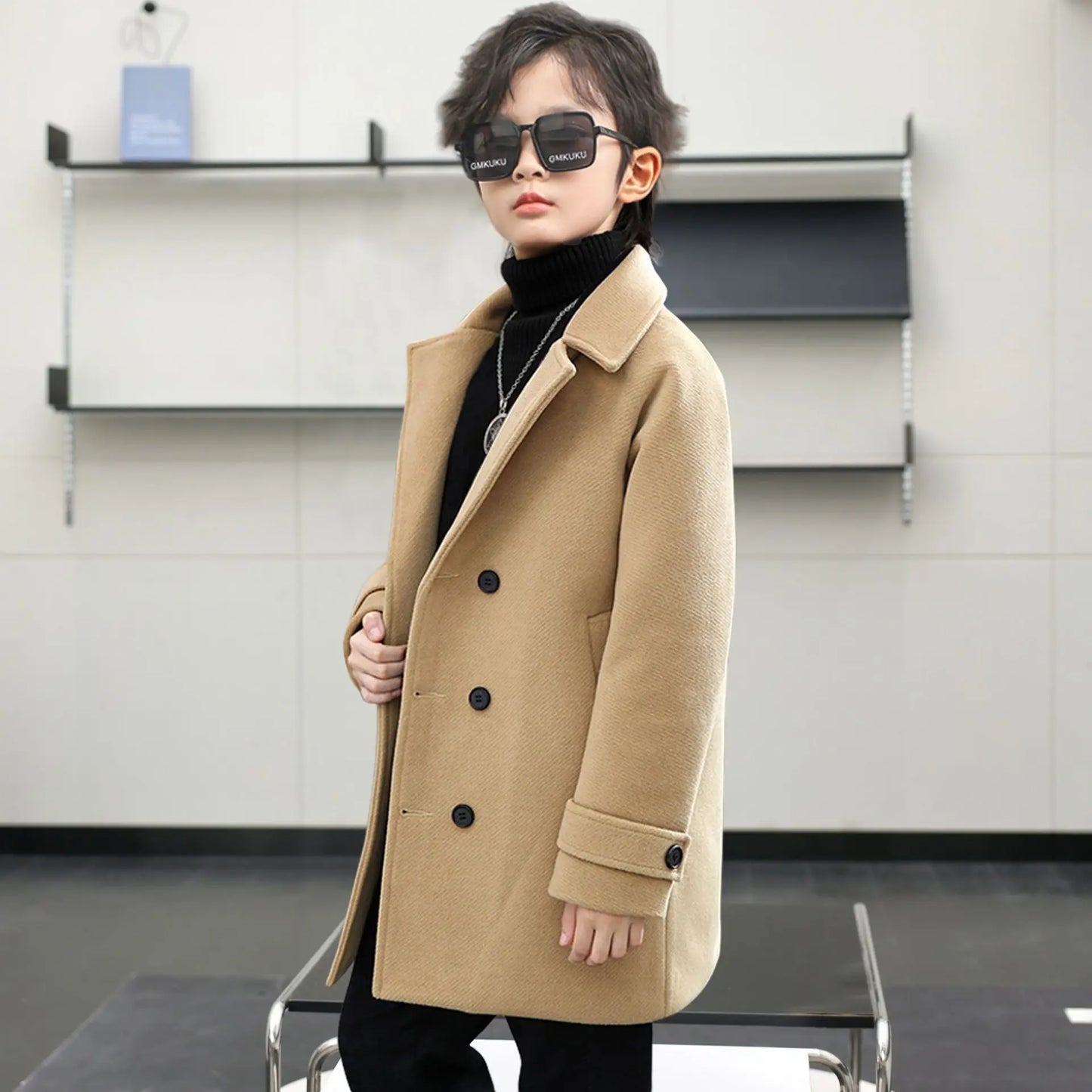 Fall & Winter Boys Jacket – Velvet Wool Outerwear