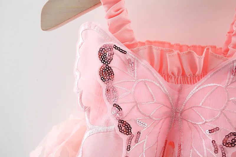 Toddler Girl Embroidered Mesh Party Outfit