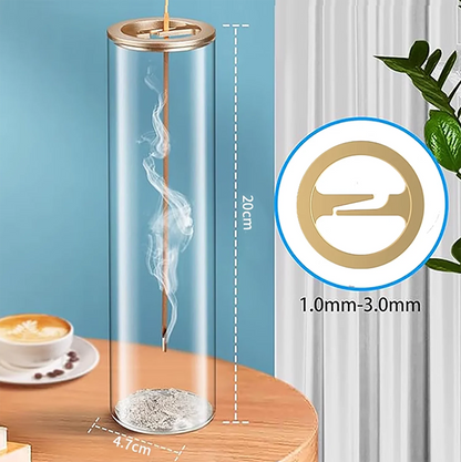 Elegant Glass Incense Burner: Anti-Ash Design for Tranquil Spaces