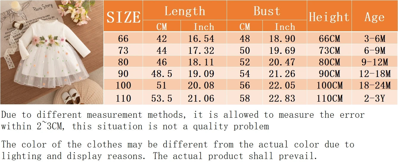 Toddler Girl Fluffy Flower Pattern Party Dress