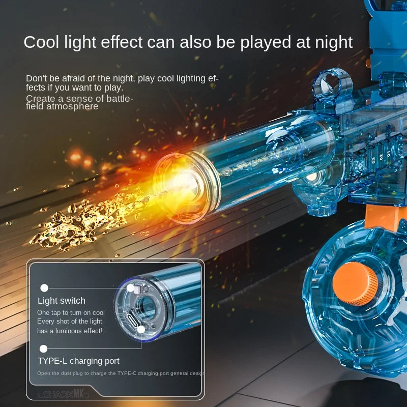 Electric water gun for adults by Ultra Shoppings, powerful squirt toy with automatic water suction, ideal for summer outdoor beach fun