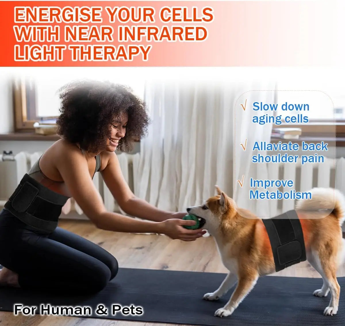 Portable Red Light Therapy Pad – 660nm & 850nm LED for Skin