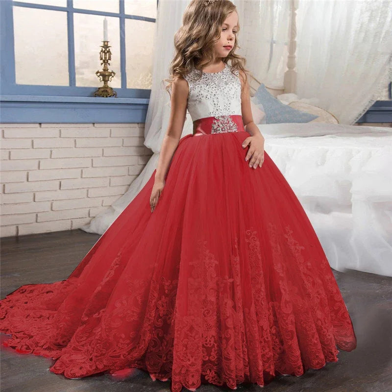 Princess Party Dress – Lace Formal Dress for Girls
