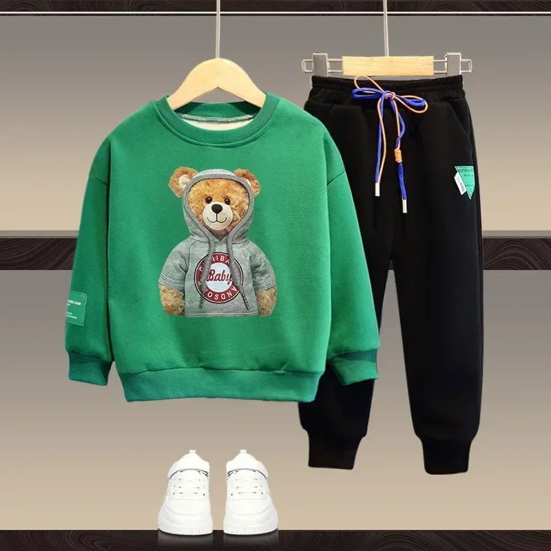 Cartoon Bear Tracksuit: Cozy & Cute for Kids