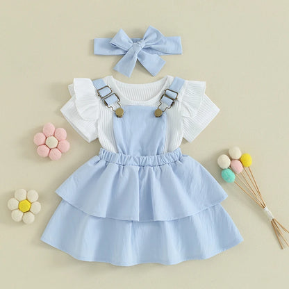Sweet Baby Girl Summer Clothing Set 3Pcs