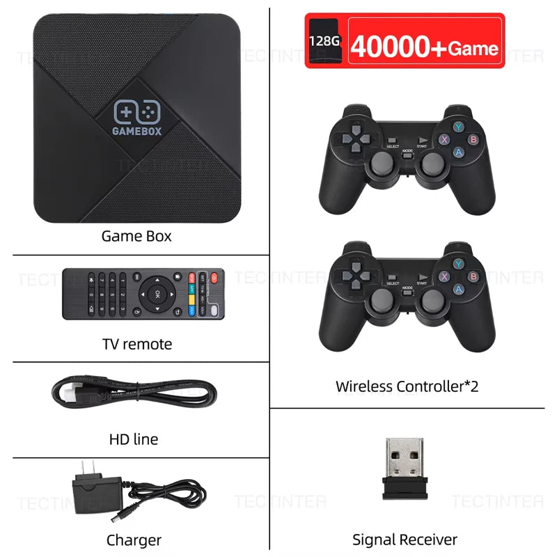 Dual-System 4K HD Game Stick – 40,000+ Games in One Compact Console