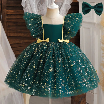 Kids’ Formal Embroidered Dress – Vintage Style Birthday