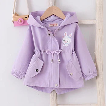 Baby Girls’ Outerwear – Cute Rabbit Hood & Casual Fit