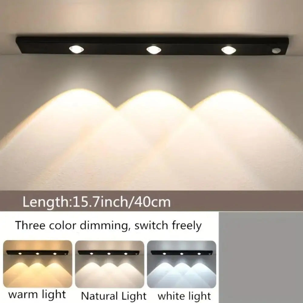 Wireless Motion Sensor LED Light: Ultra-Thin, USB Rechargeable, Indoor Use